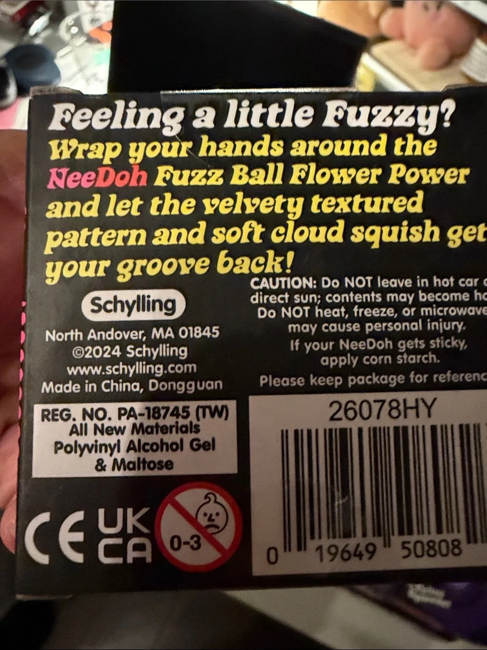 AUTHENTIC Fuzz Ball Flower Power Stress Toy - orange